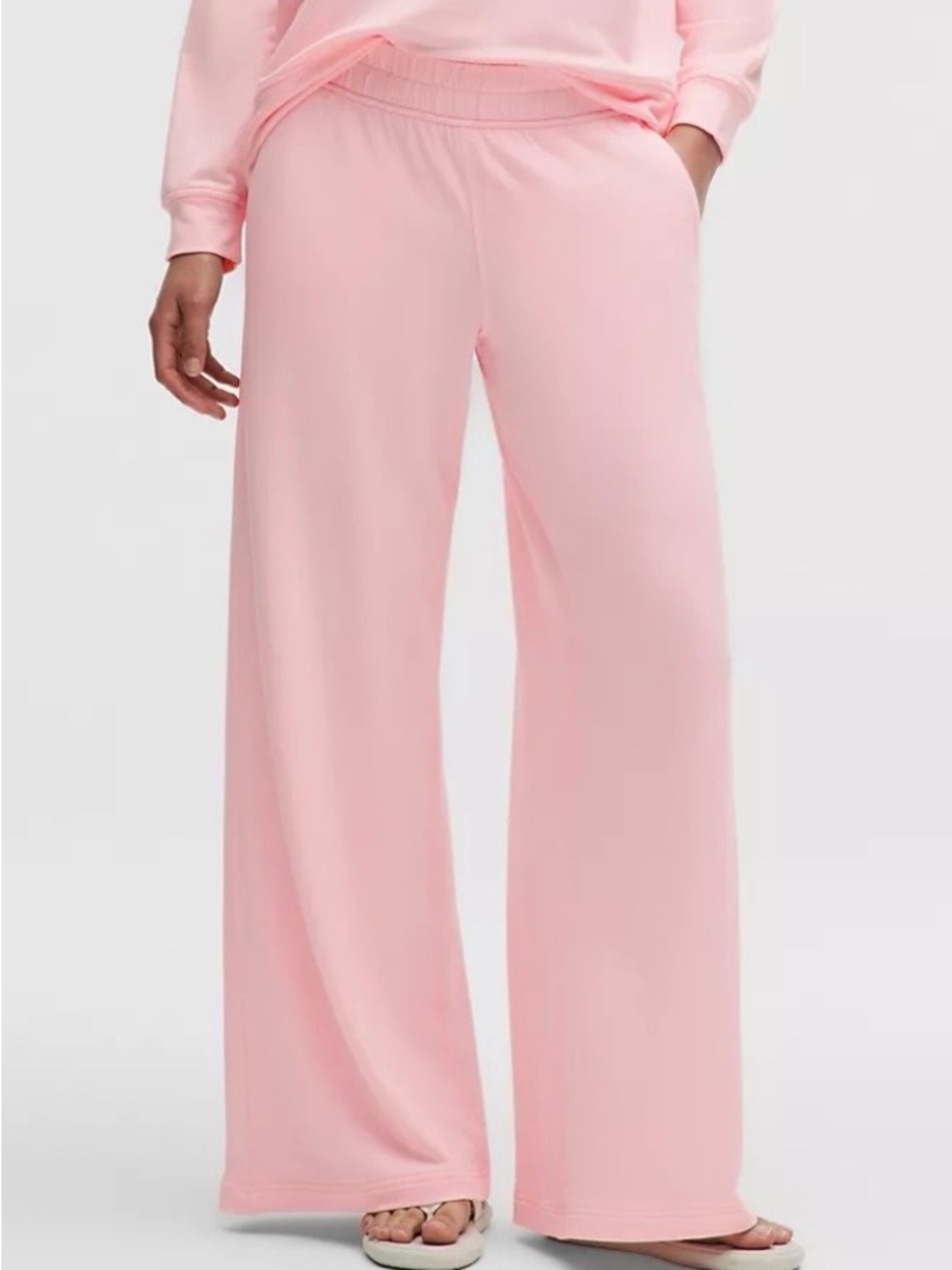 lululemon athletica Wide-Leg Pull-On Pants in Light Pink